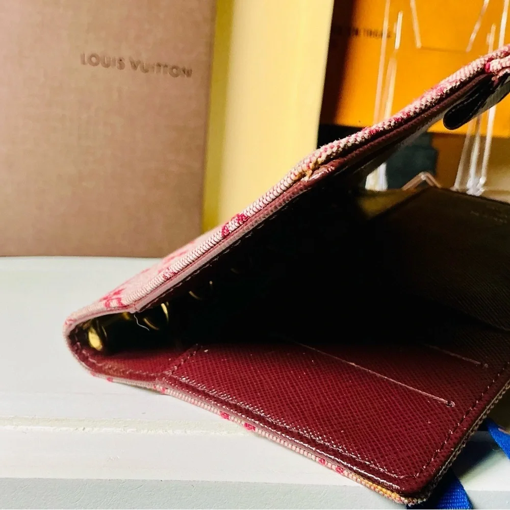 LOUIS VUITTON Cherry Authentic Monogram Mini Agenda Cerise W/Box & Dust Bag